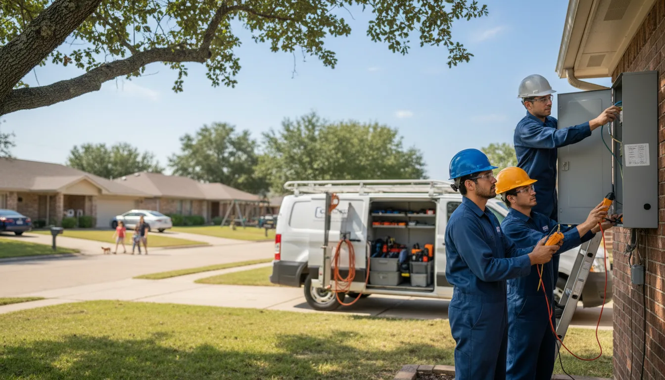 Certified electrician providing emergency electrical services in Oxford, IA
